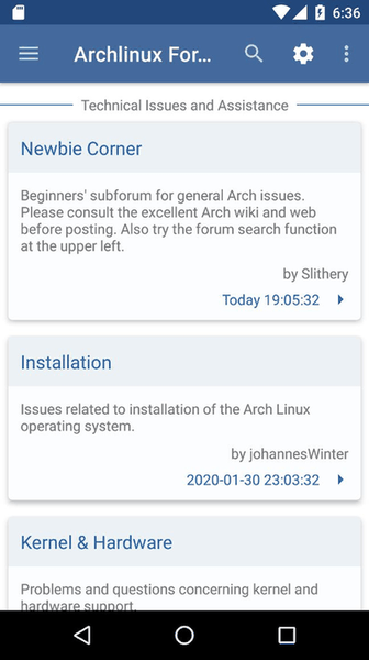 Archlinux Forums screenshot