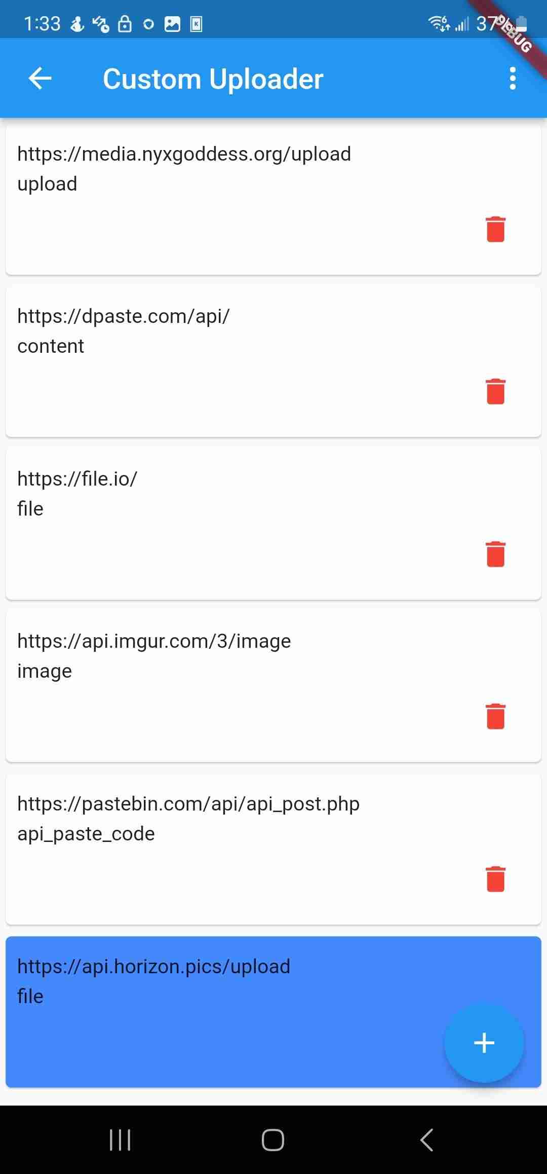 Custom Uploader screenshot