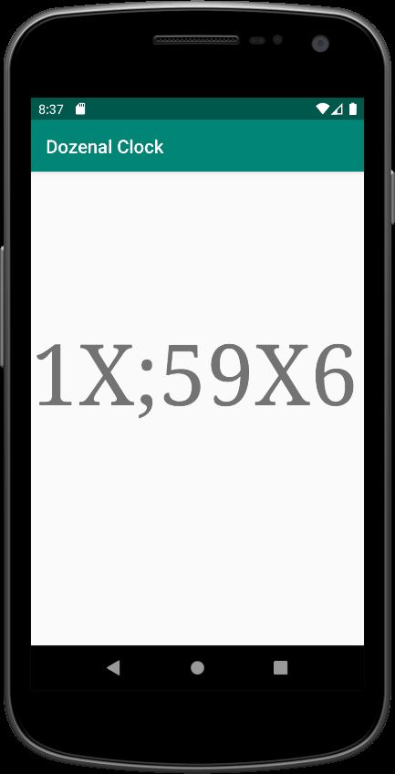 Dozenal Clock screenshot