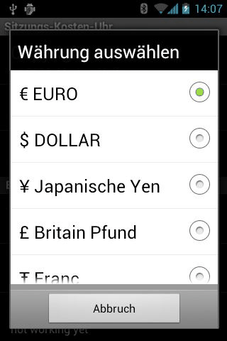 Meeting Cost Clock screenshot