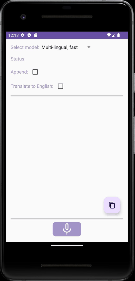 Whisper screenshot