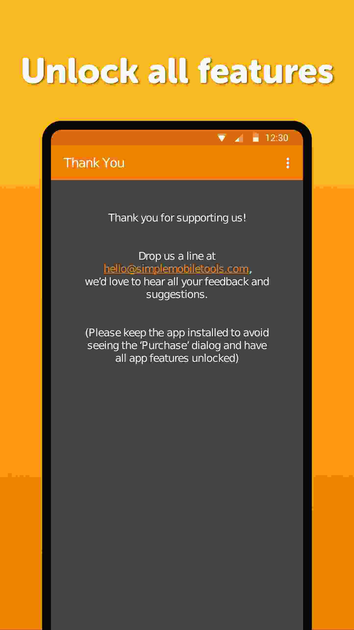 Simple Thank You screenshot