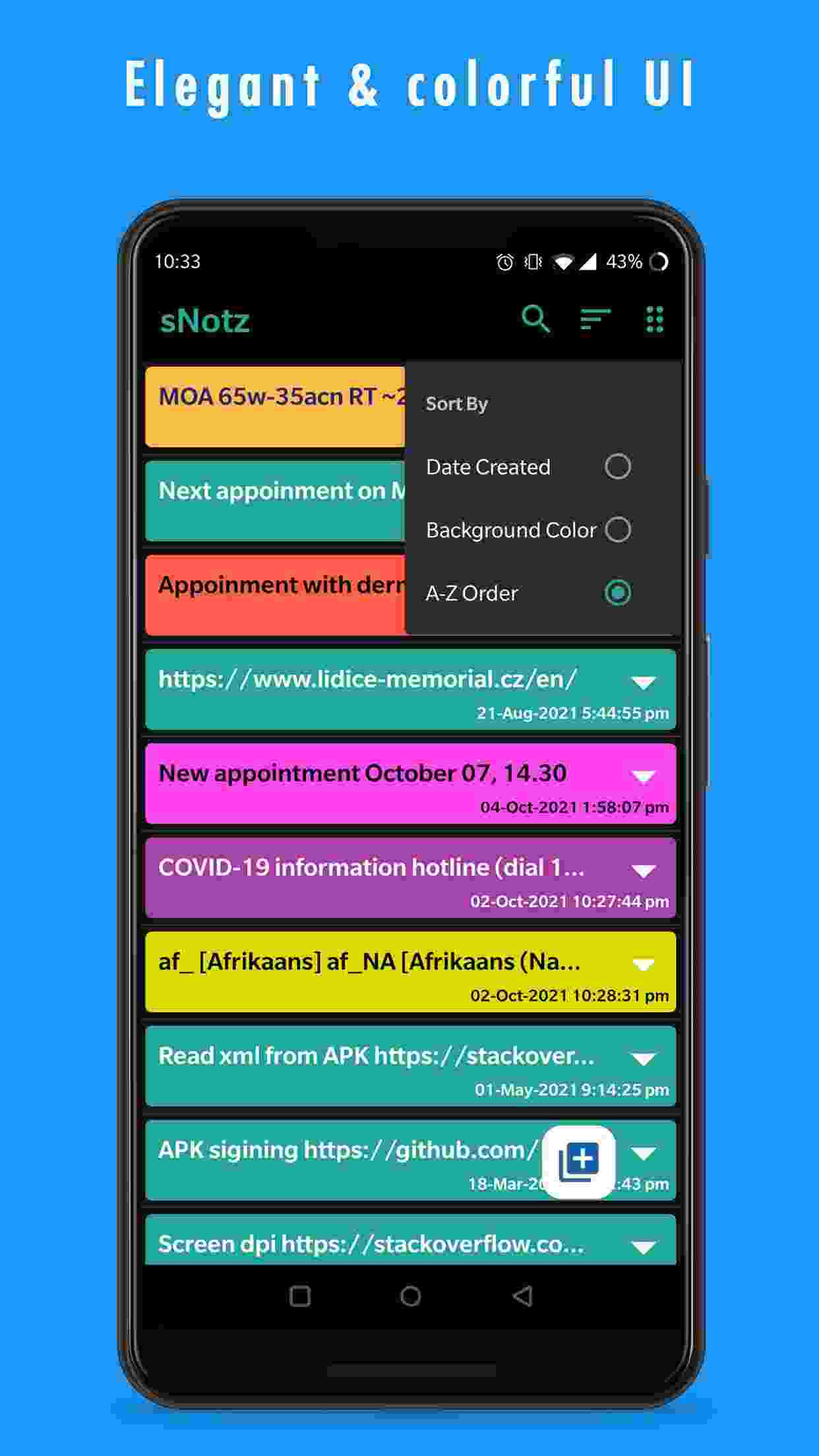 sNotz screenshot