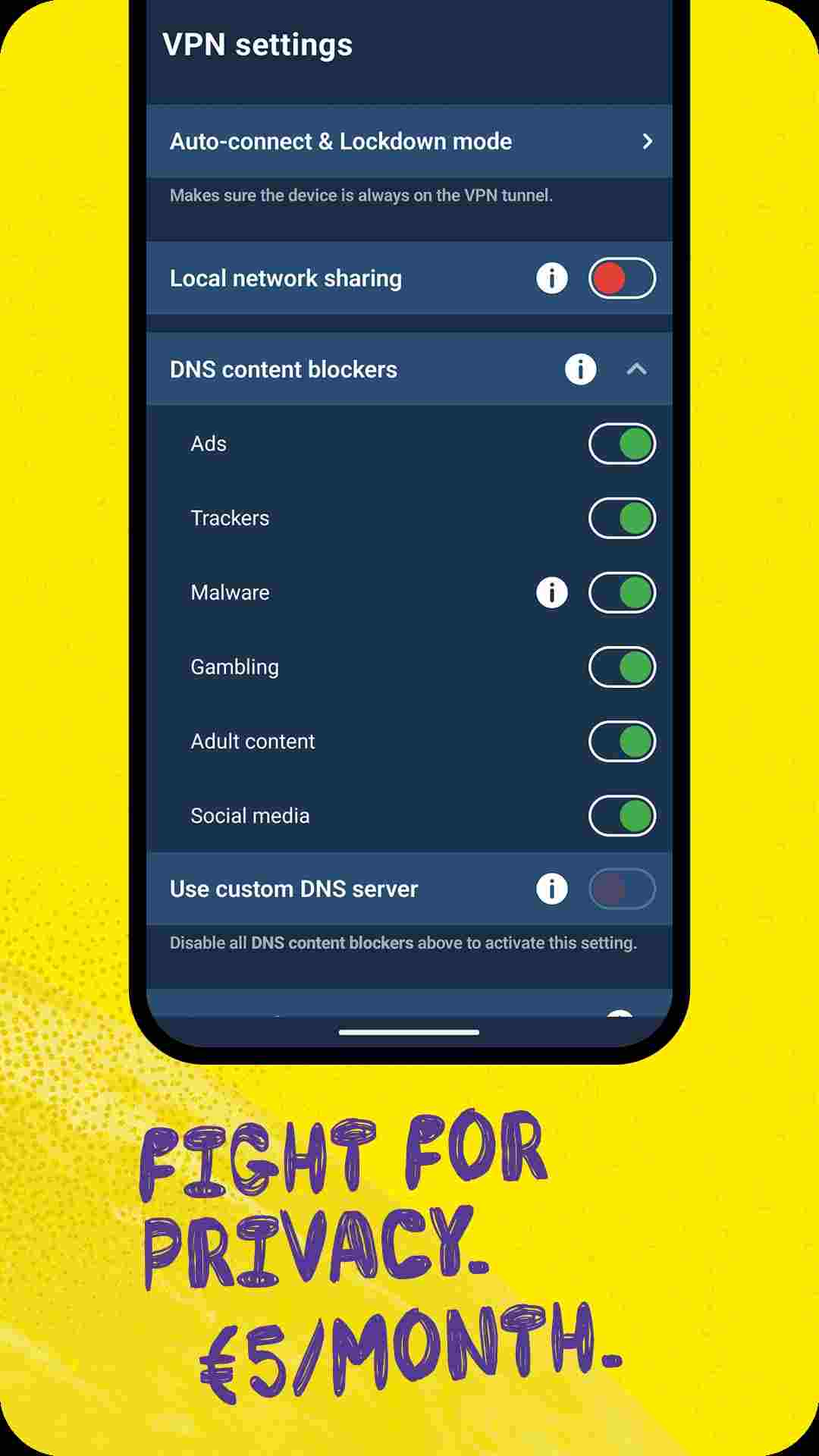 Mullvad VPN: privacy is a universal right screenshot