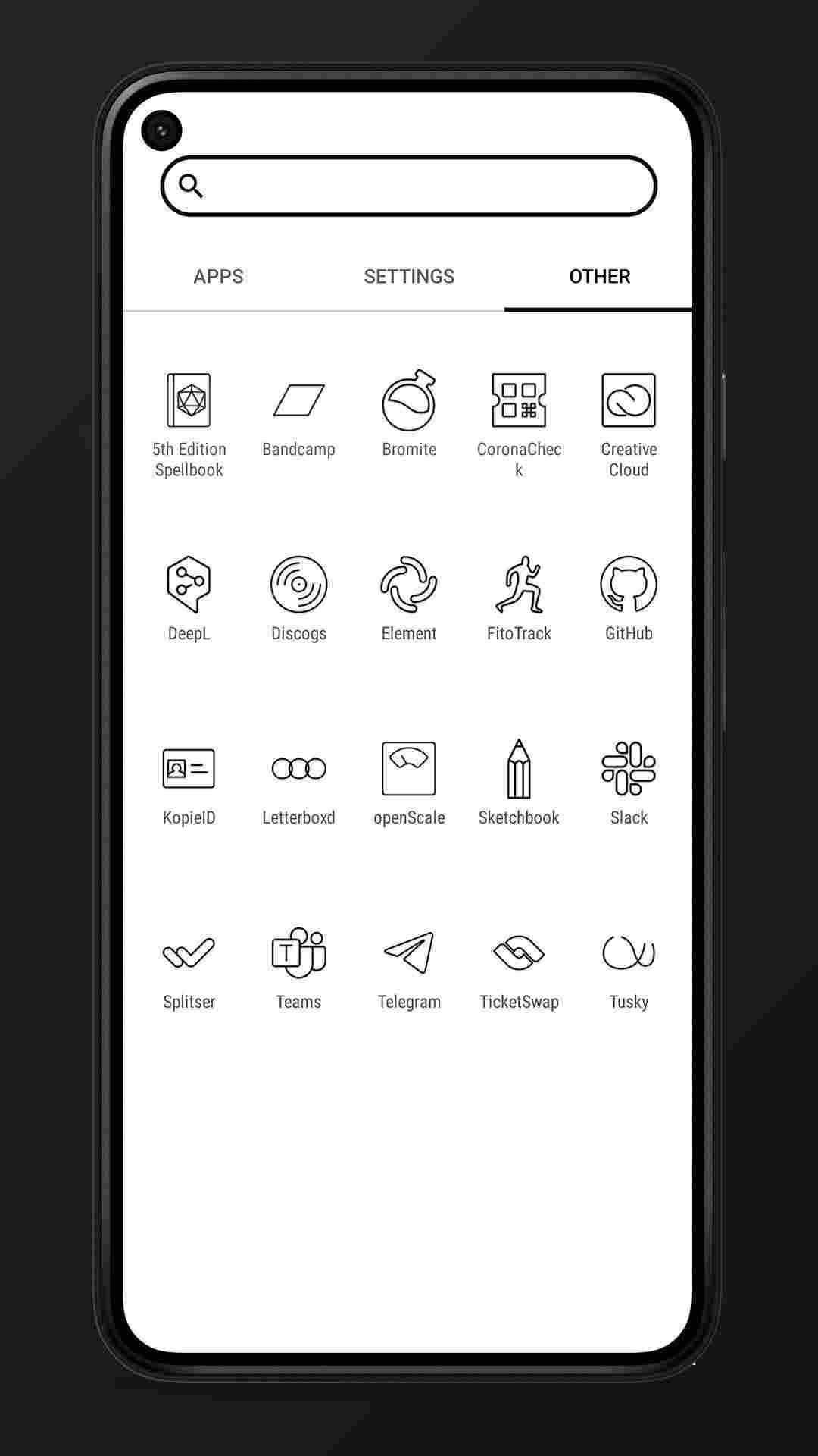 Arcticons Black screenshot