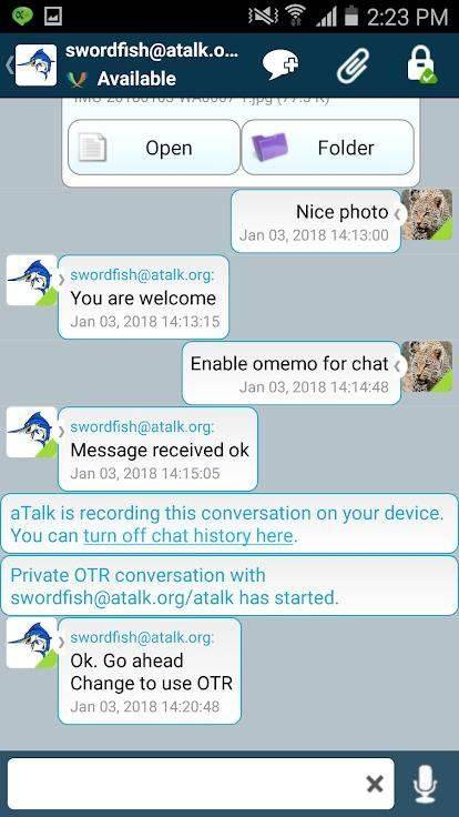 aTalk screenshot