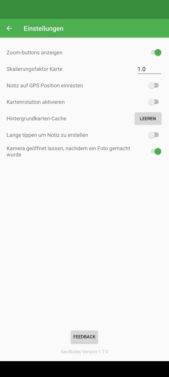 GeoNotes screenshot