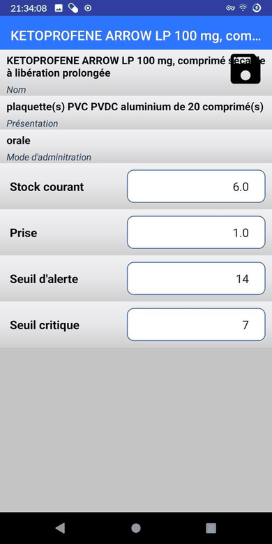Pilldroid screenshot