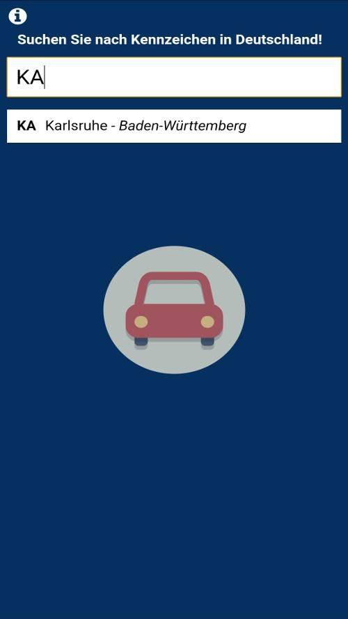 KFZ-Kennzeichen screenshot