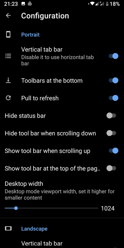 Fulguris Web Browser screenshot