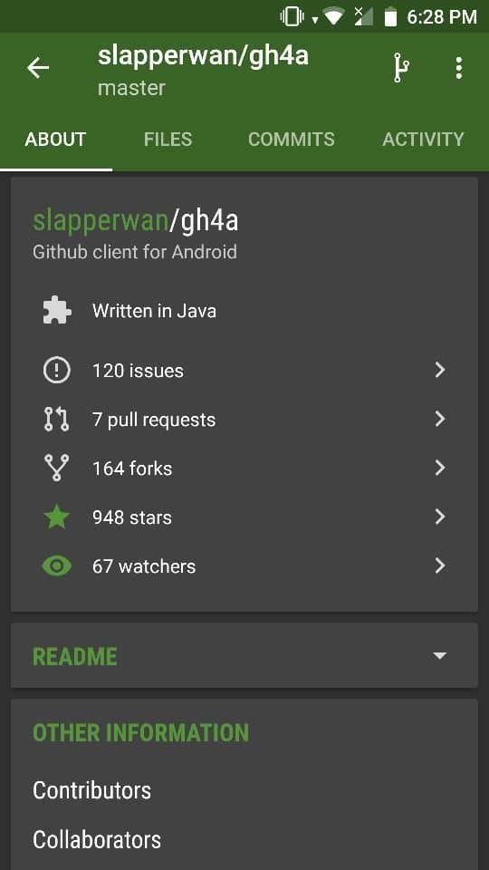 OctoDroid screenshot