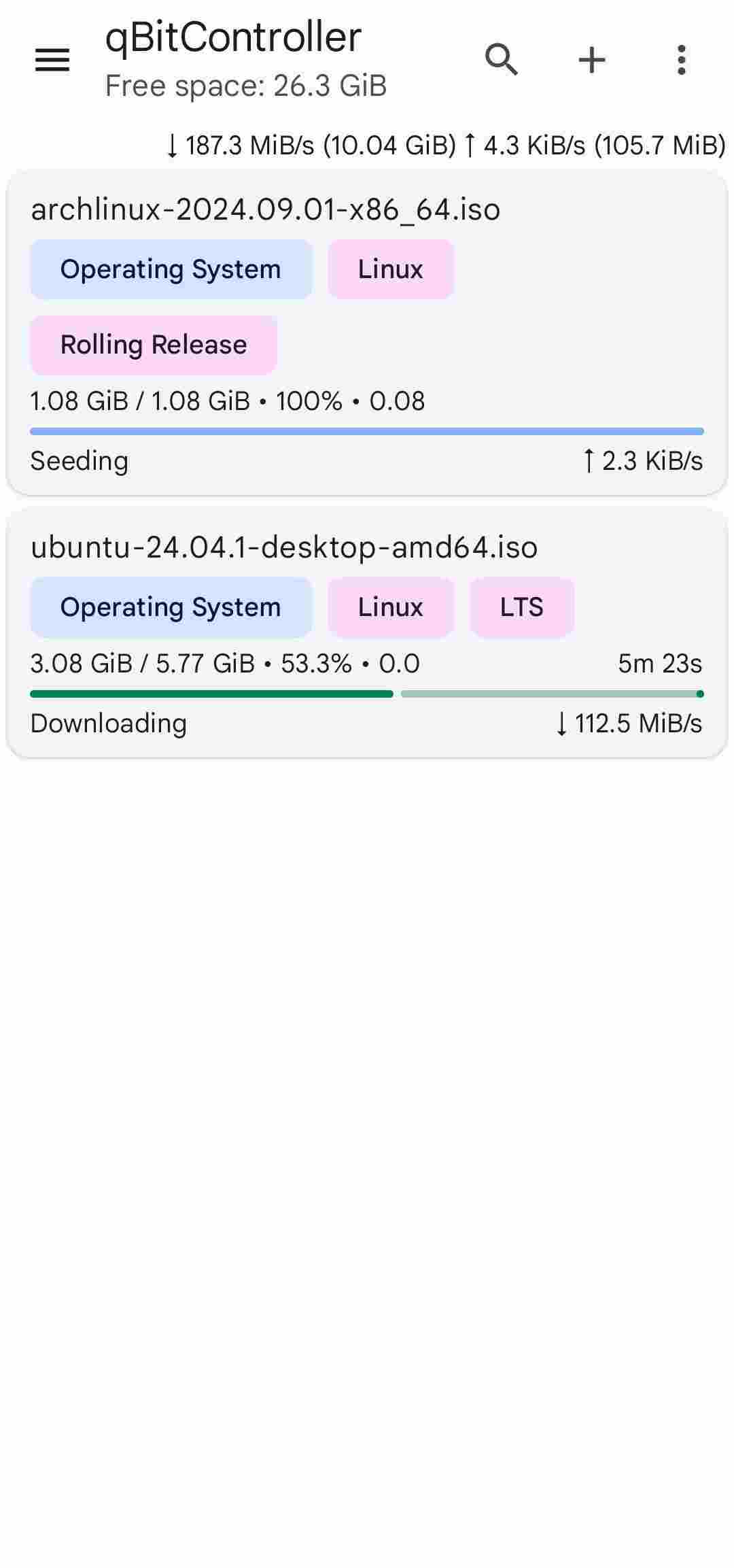 qBitController screenshot