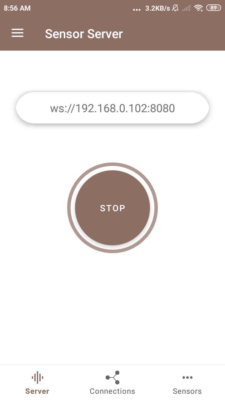 Sensor Server screenshot
