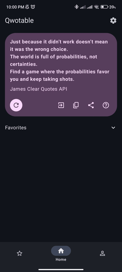 Qwotable screenshot