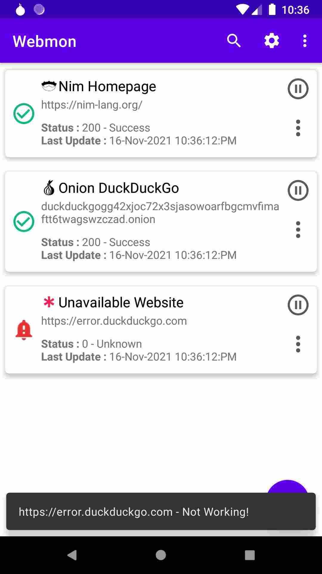 Webmon screenshot