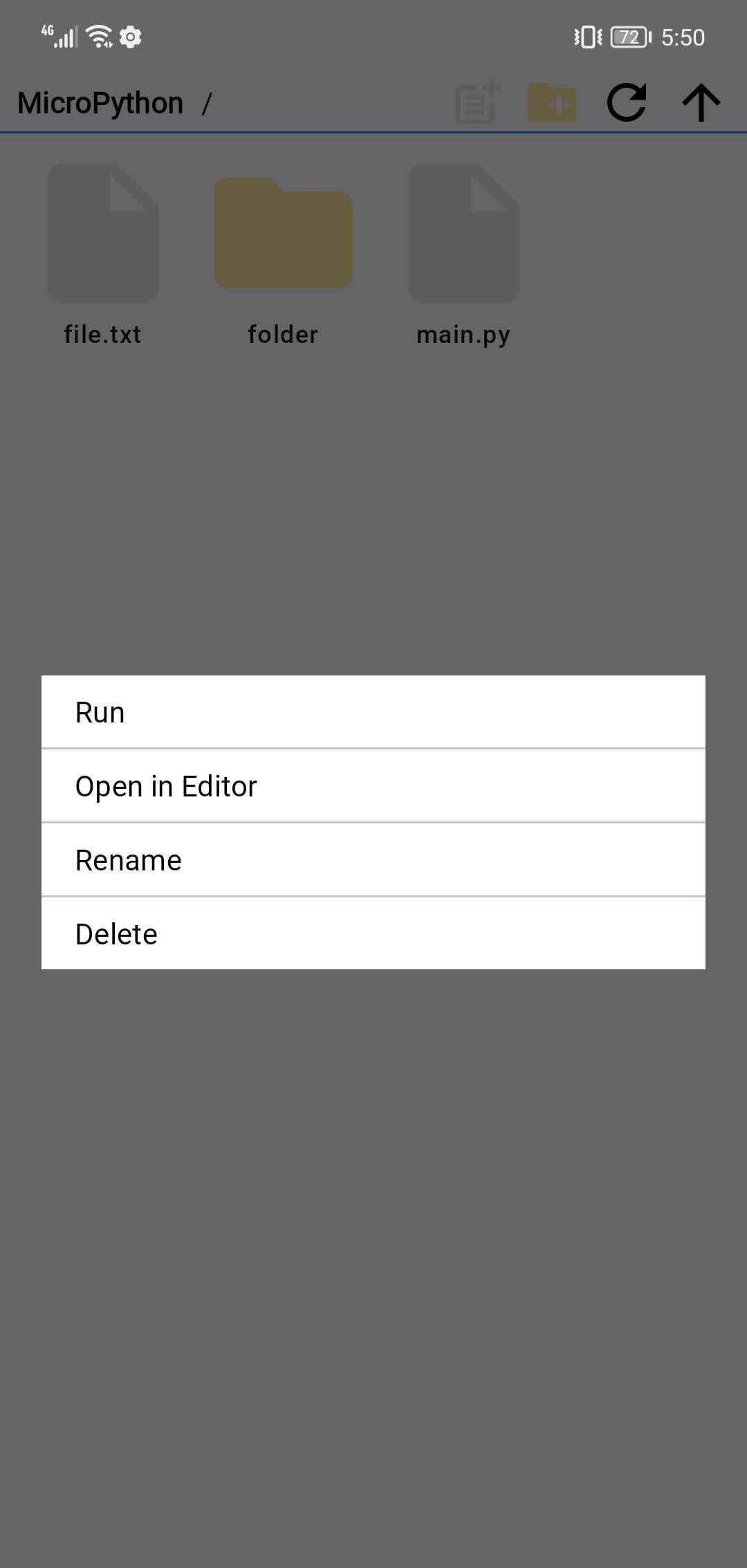 Micro REPL screenshot