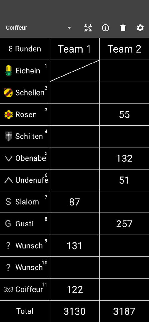 Jass board screenshot