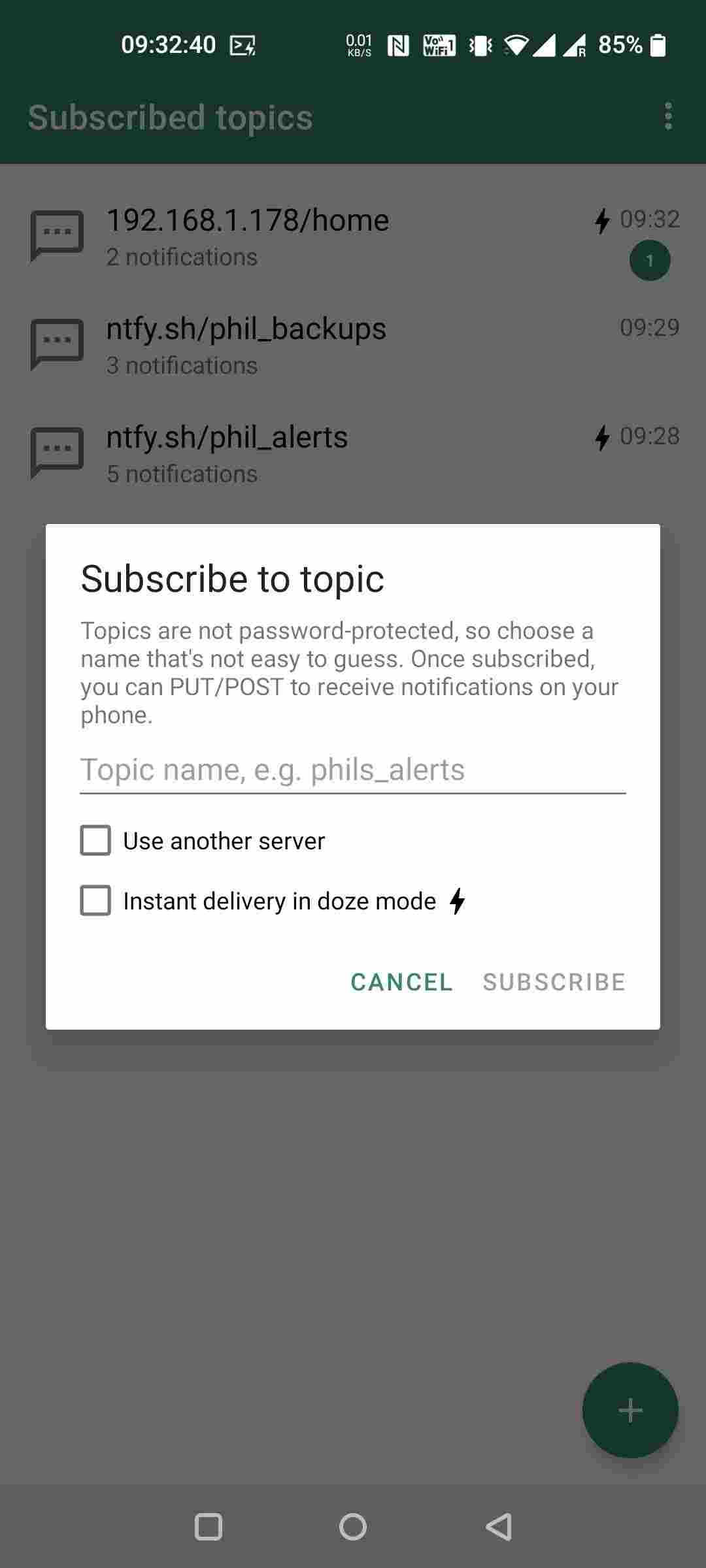 ntfy screenshot