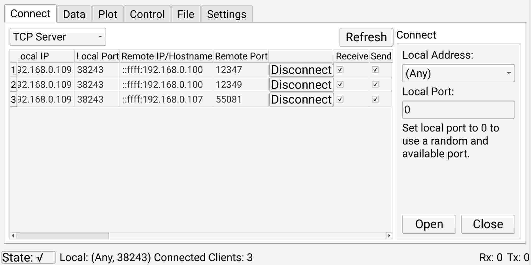 SerialTest screenshot