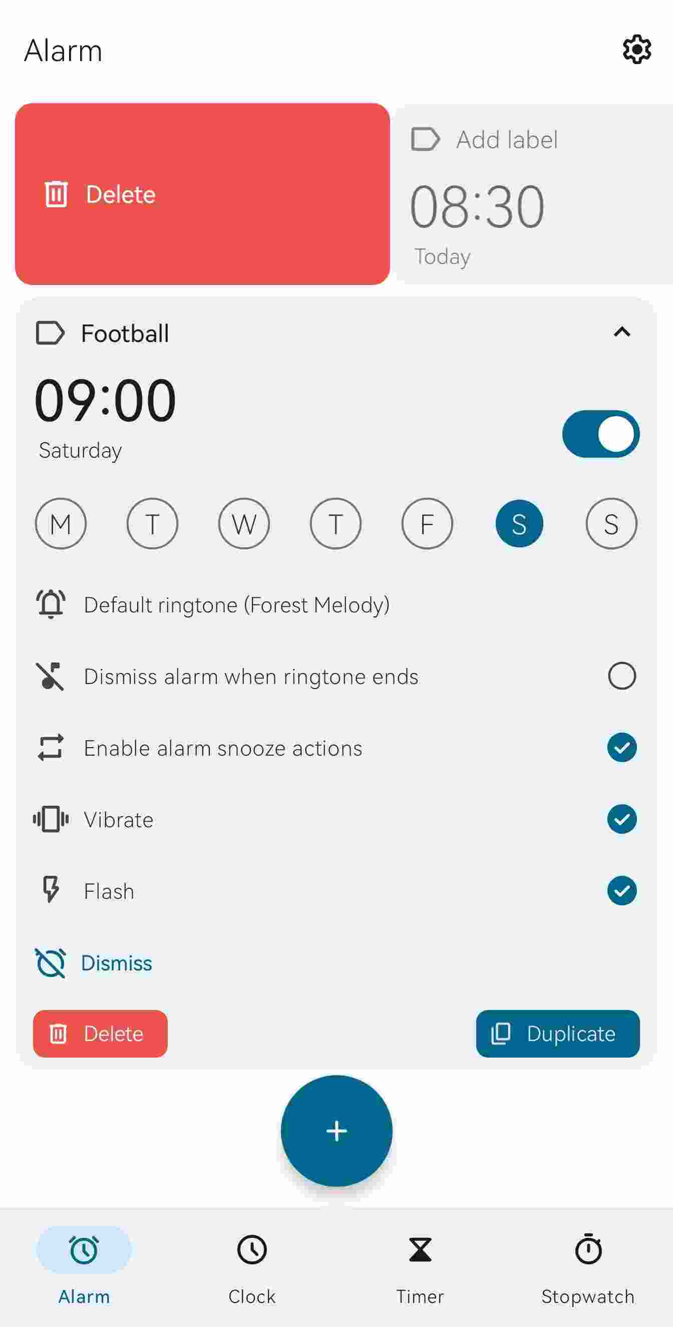 Clock screenshot