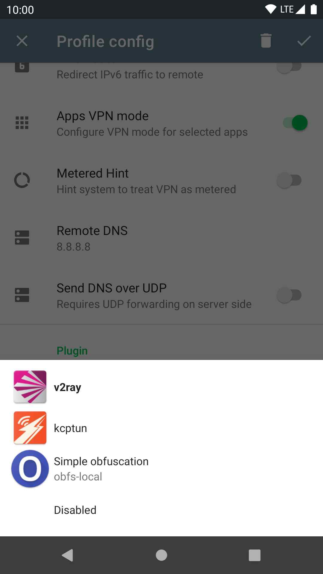 V2ray Plugin screenshot