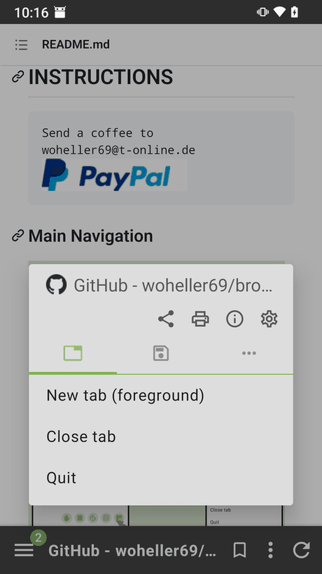 FREE Browser screenshot