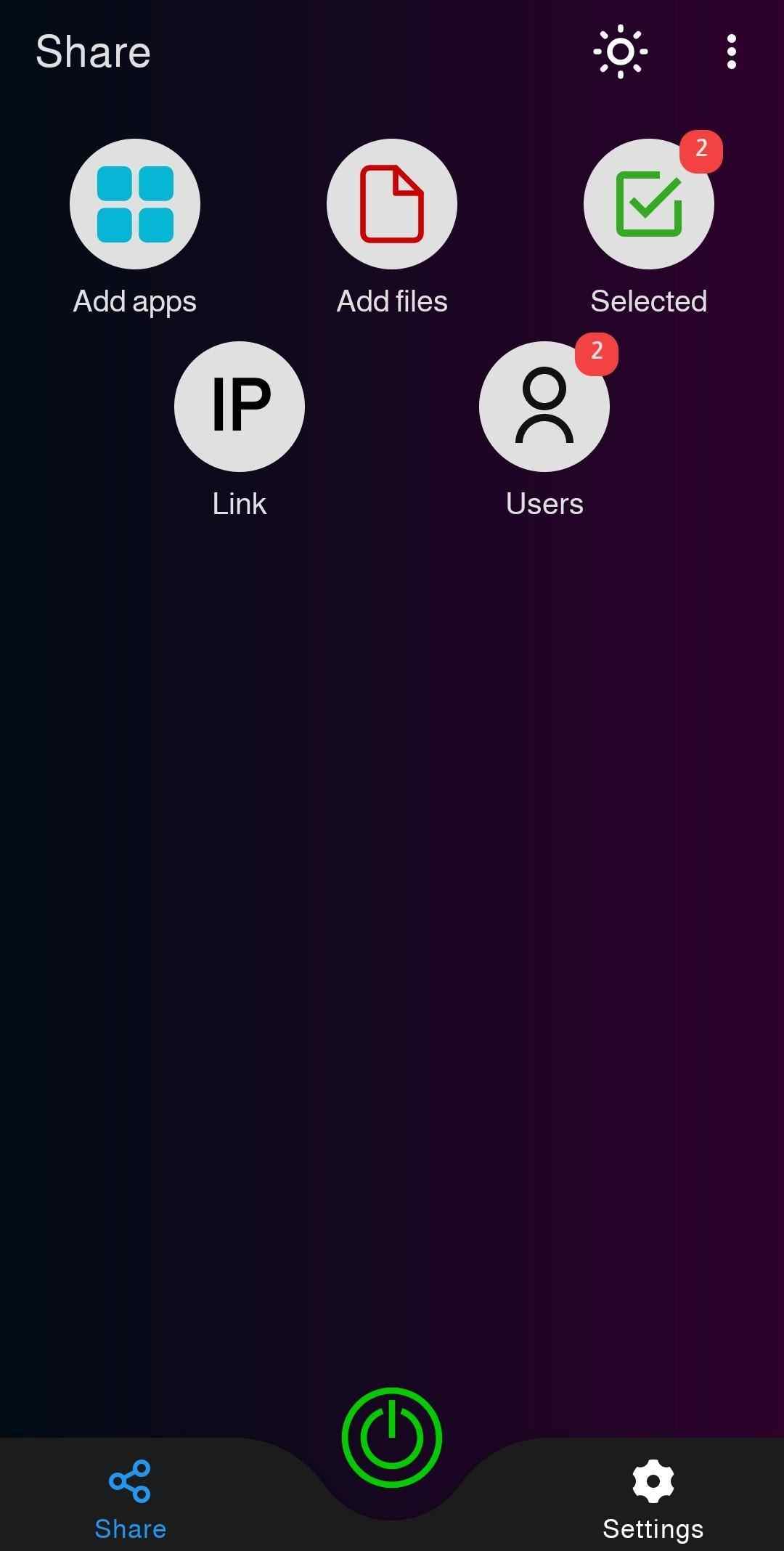 Sharing screenshot