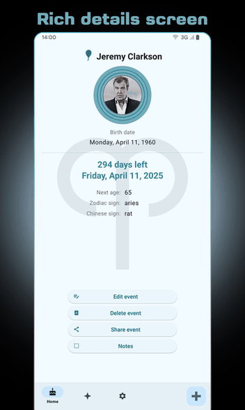 Birday screenshot