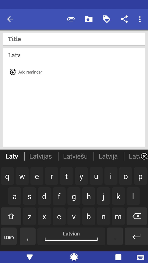 Latvian for AnySoftKeyboard screenshot
