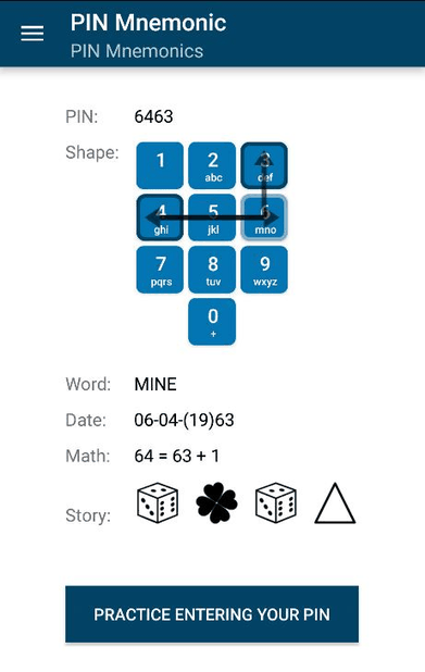 PIN Mnemonic screenshot