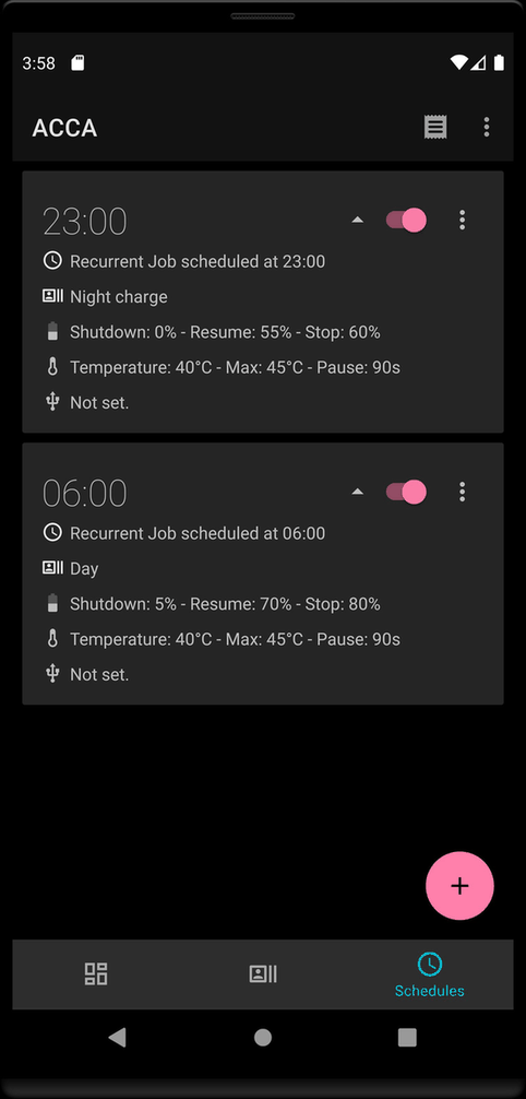 Advanced Charging Controller (ACCA)  screenshot