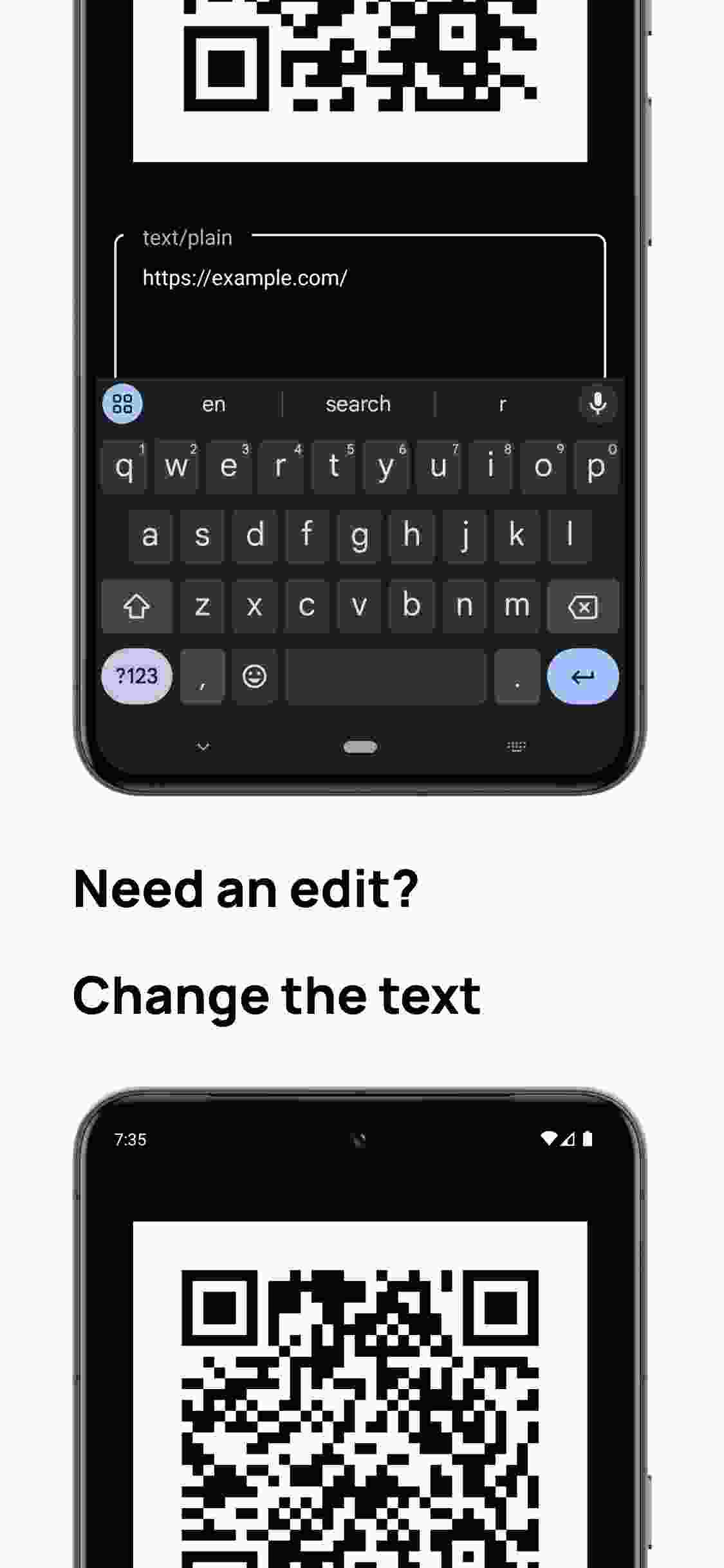 QRshare screenshot