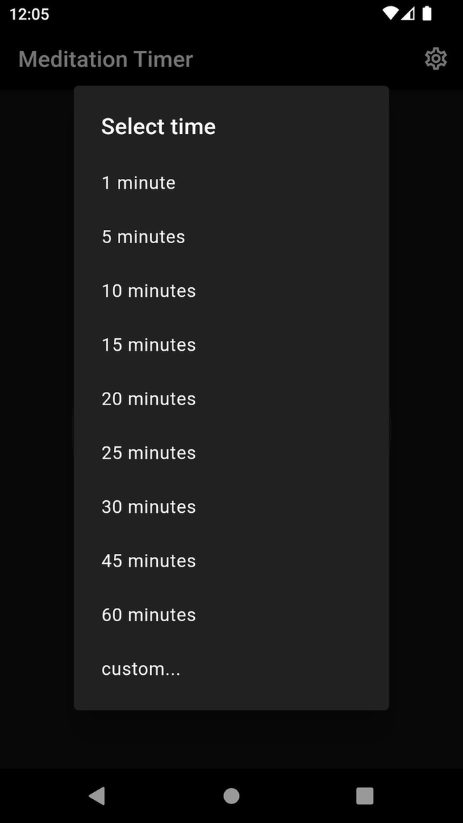 Meditation screenshot