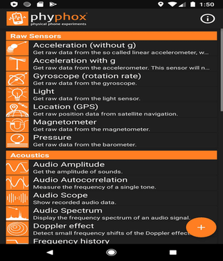 phyphox screenshot
