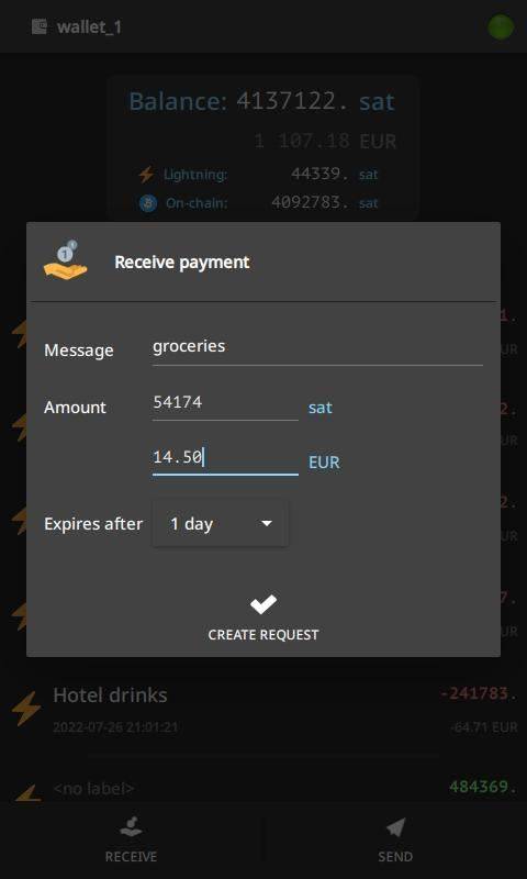 Electrum Bitcoin Wallet screenshot