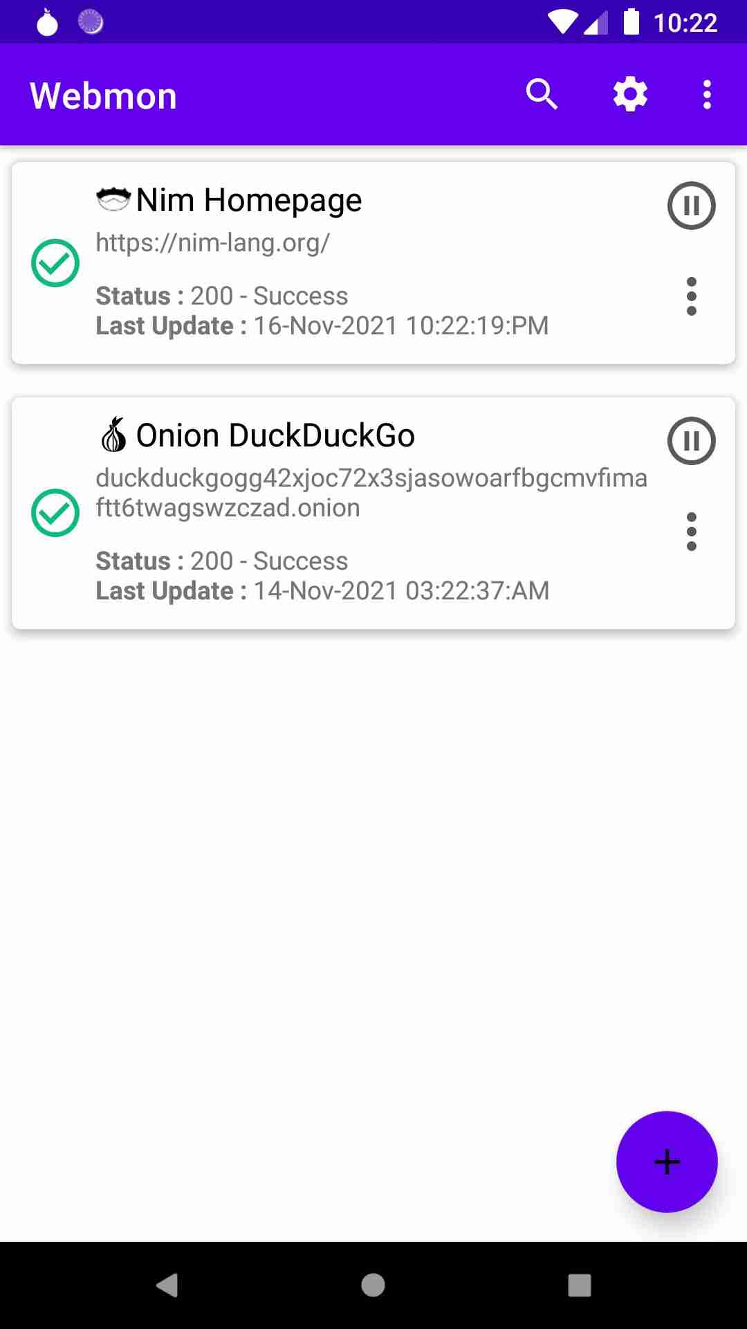 Webmon screenshot