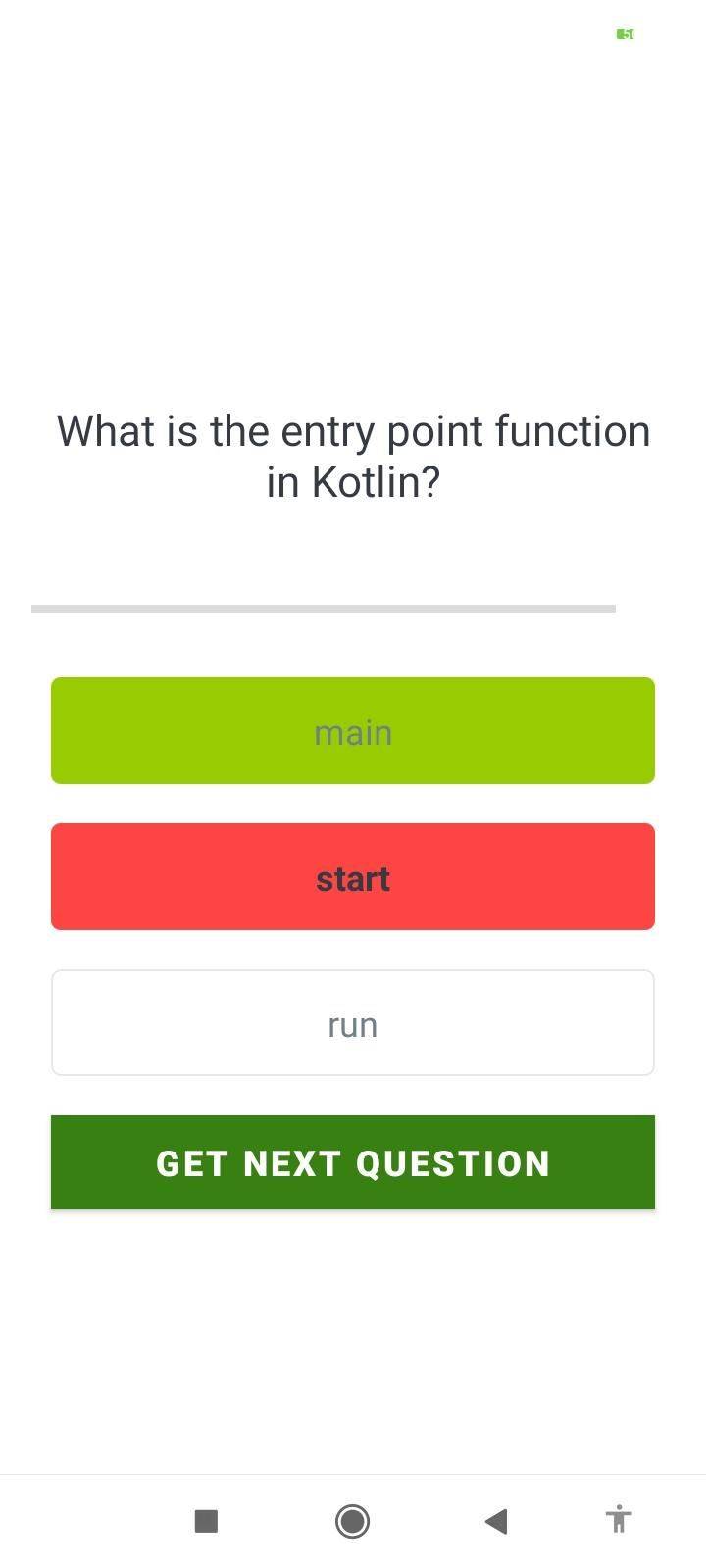 Kotlin Quiz screenshot