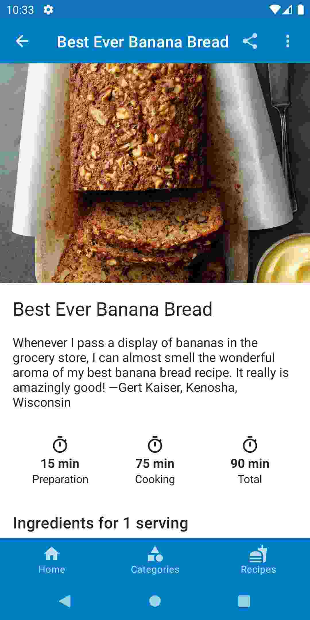 Nextcloud Cookbook screenshot