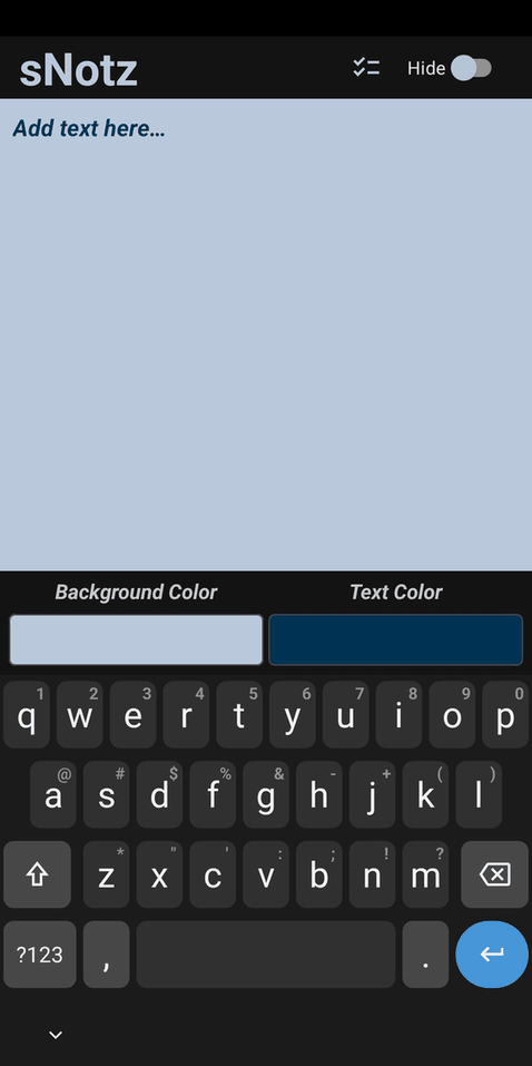 sNotz screenshot