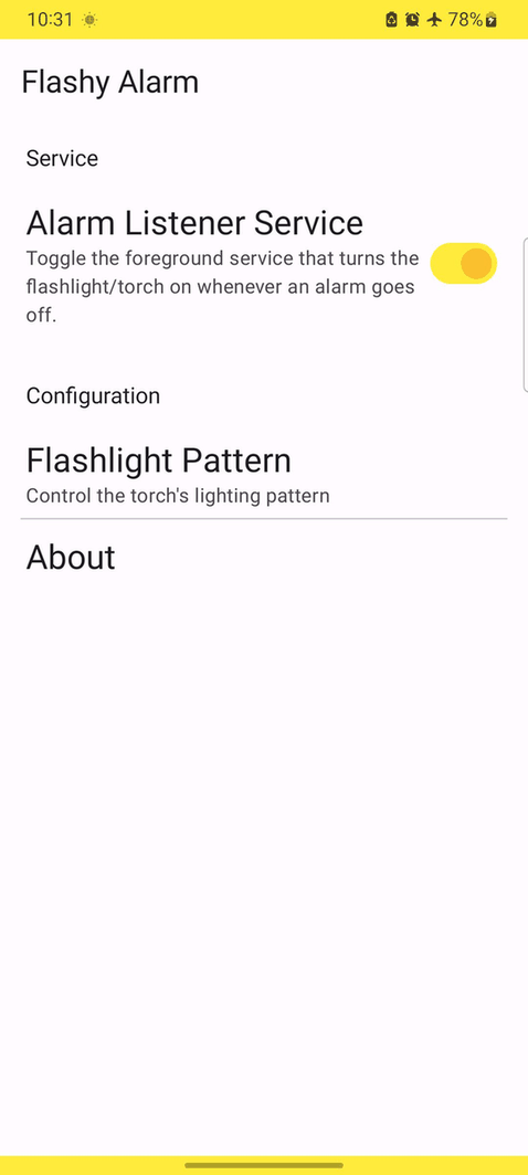 Flashy Alarm screenshot