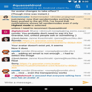 Quasseldroid screenshot