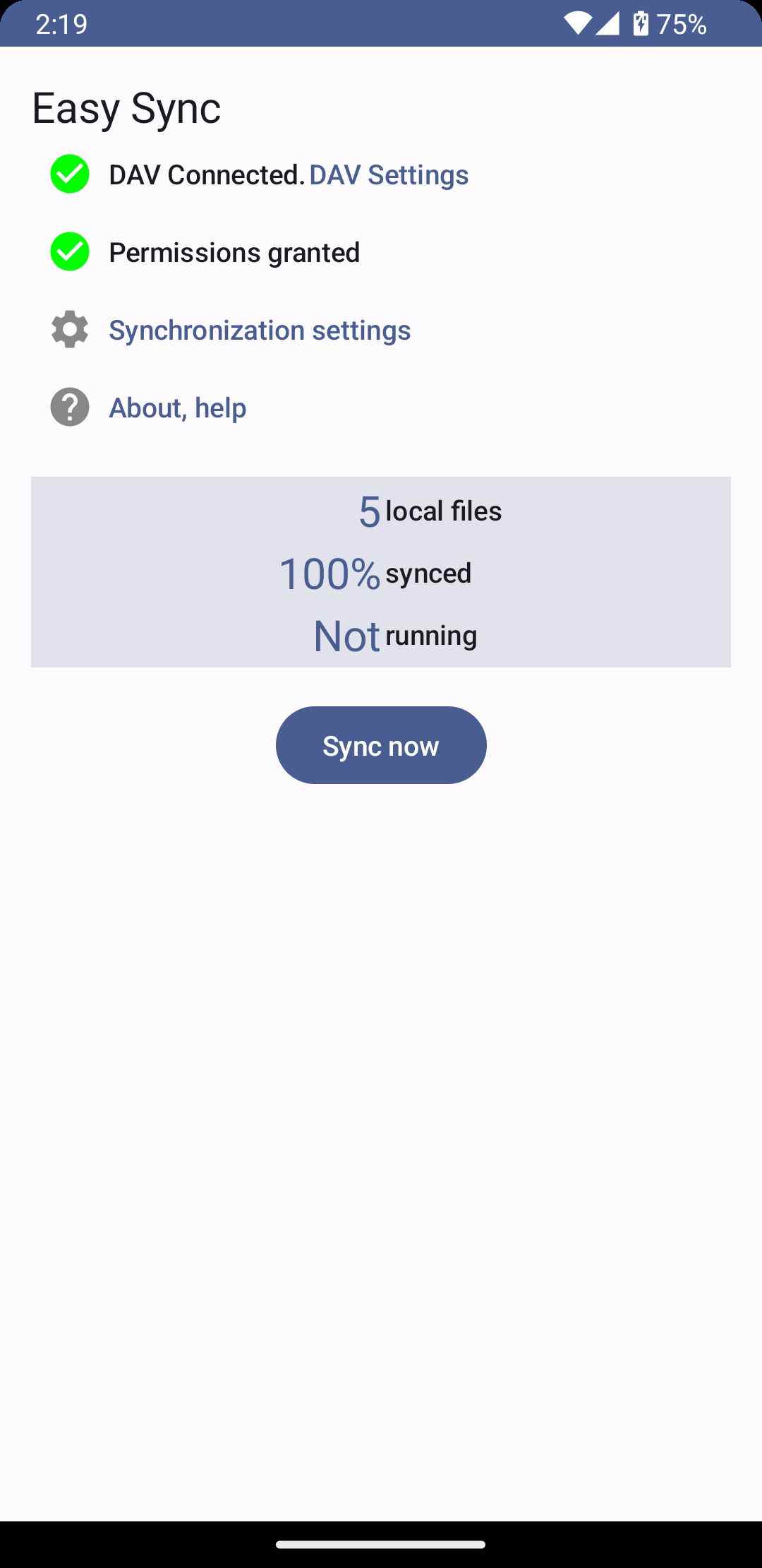 EasySync screenshot