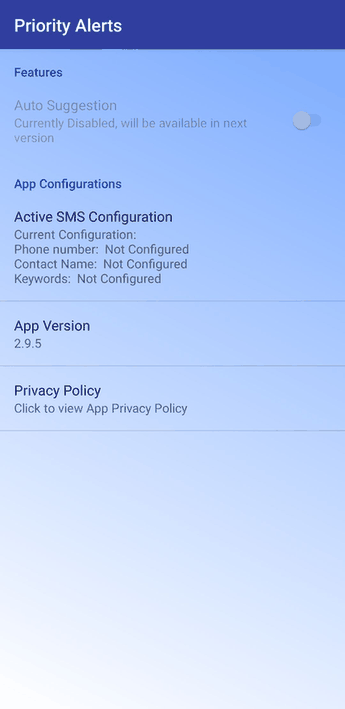 Priority Alerts screenshot