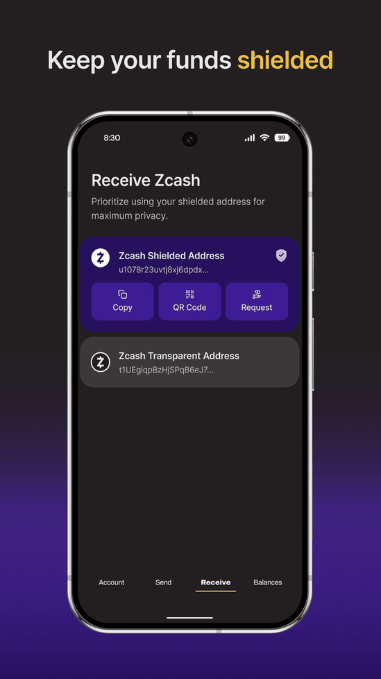 Zashi: Zcash Wallet screenshot
