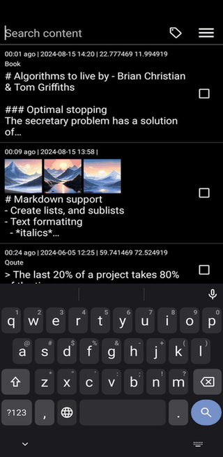 Journalize screenshot