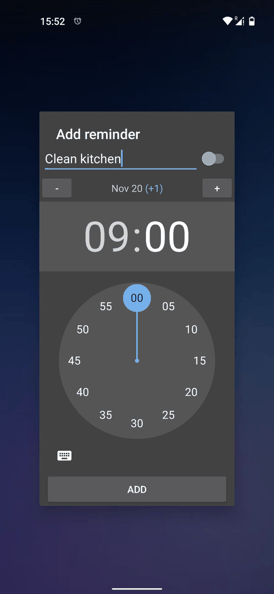 SimpleReminder screenshot