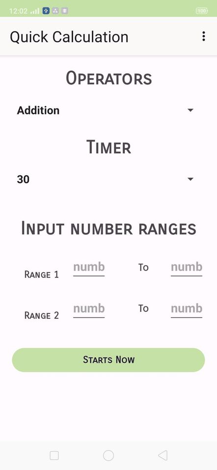 Quick Calculation screenshot
