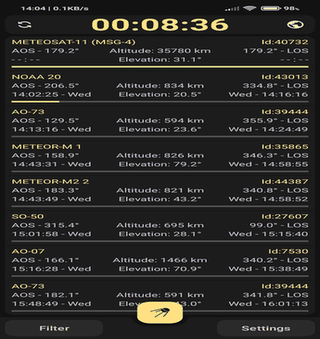 Look4Sat: Satellite tracker screenshot
