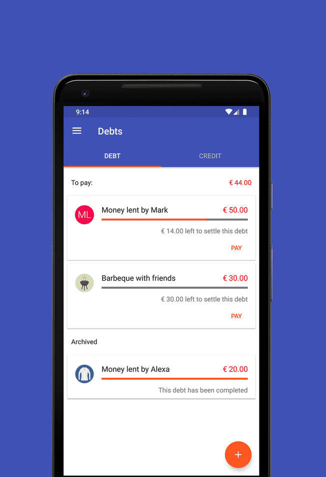 MoneyWallet screenshot