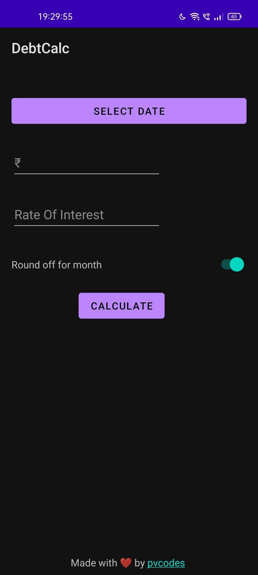 DebtCalc screenshot